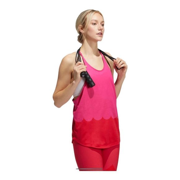 Adidas Marimekko women’s sports lightweight tank top in pink and vivid red sizeM - Picture 4 of 6